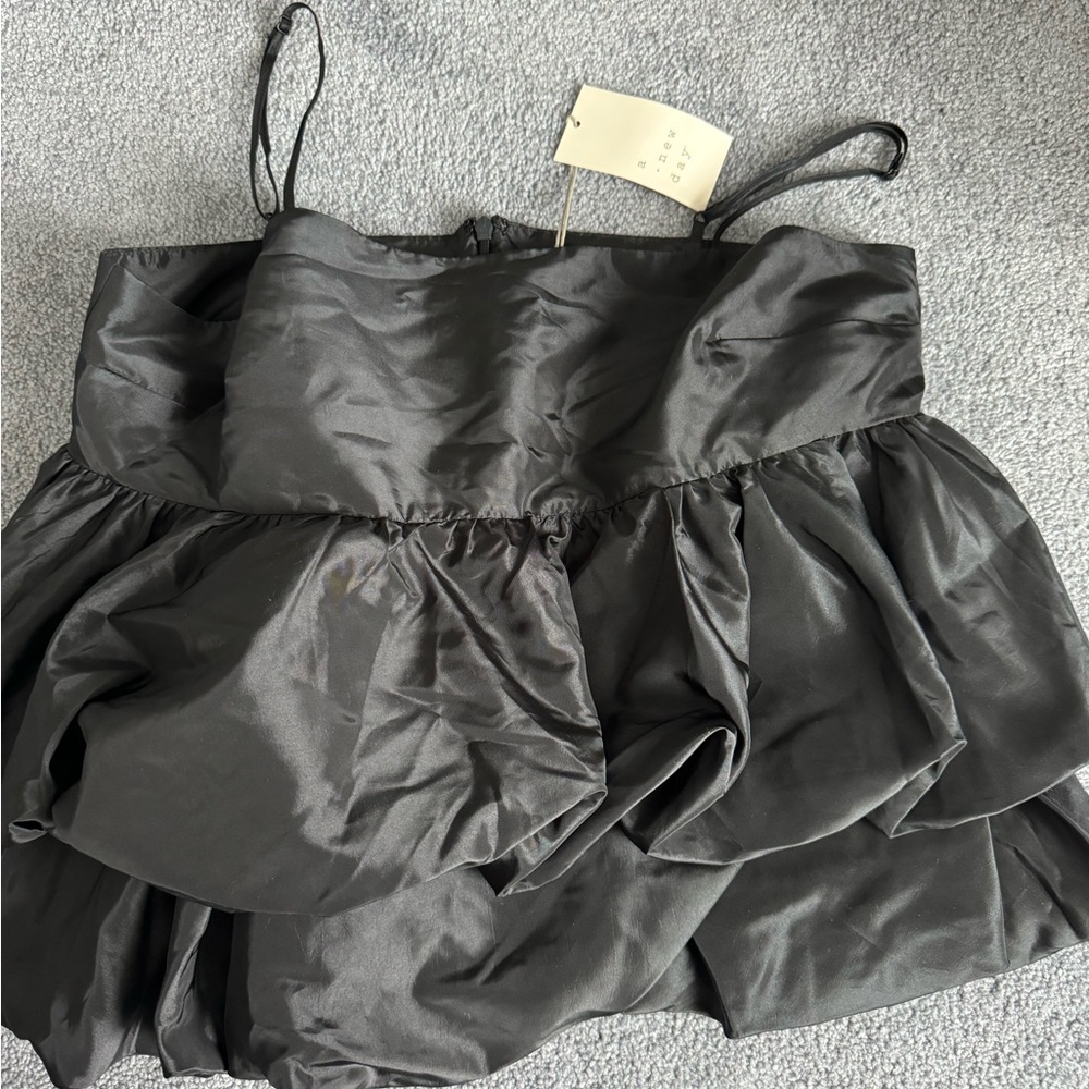 Black Ruffle Top